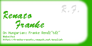 renato franke business card